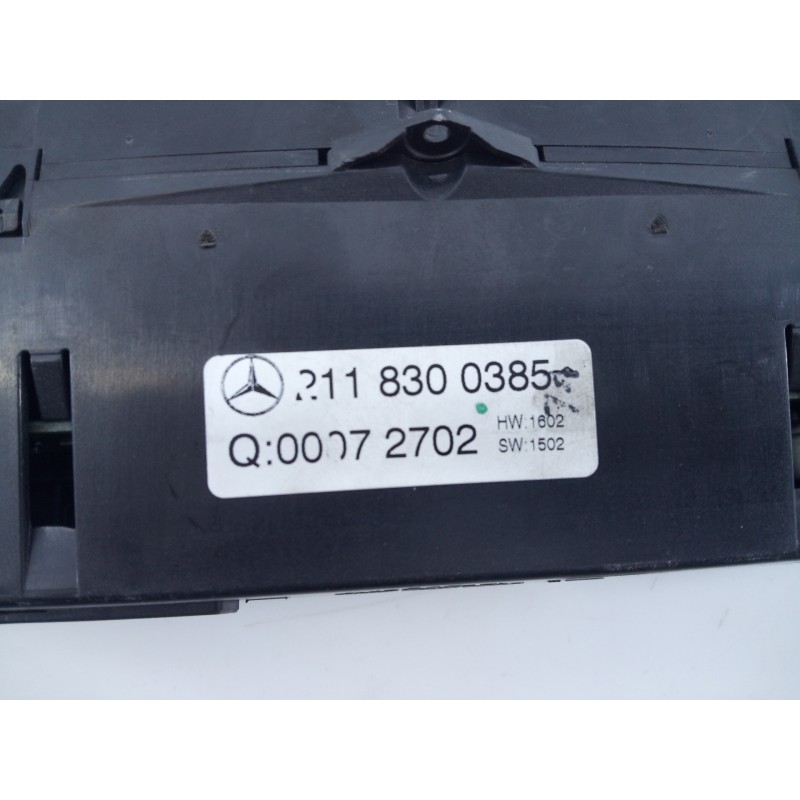 Recambio de mando climatizador para mercedes-benz clase e (w211) berlina e 270 cdi (211.016) referencia OEM IAM 2118300385  E3-A
