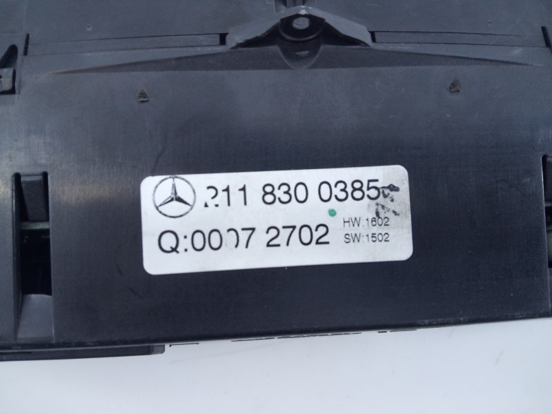 Recambio de mando climatizador para mercedes-benz clase e (w211) berlina e 270 cdi (211.016) referencia OEM IAM 2118300385  E3-A