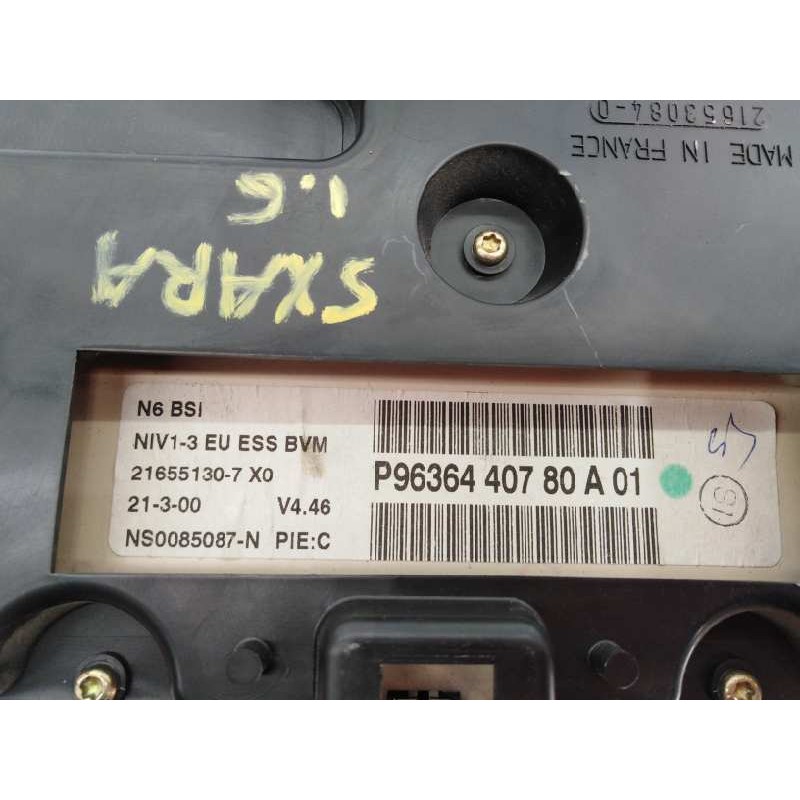 Recambio de cuadro instrumentos para citroën xsara berlina referencia OEM IAM 9636440780  E3-B2-36-2
