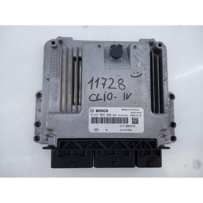 Recambio de centralita motor uce para renault clio iv dynamique referencia OEM IAM 237100959S 0281035806 E2-A1-13-3