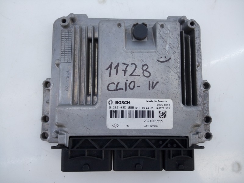 Recambio de centralita motor uce para renault clio iv dynamique referencia OEM IAM 237100959S 0281035806 E2-A1-13-3