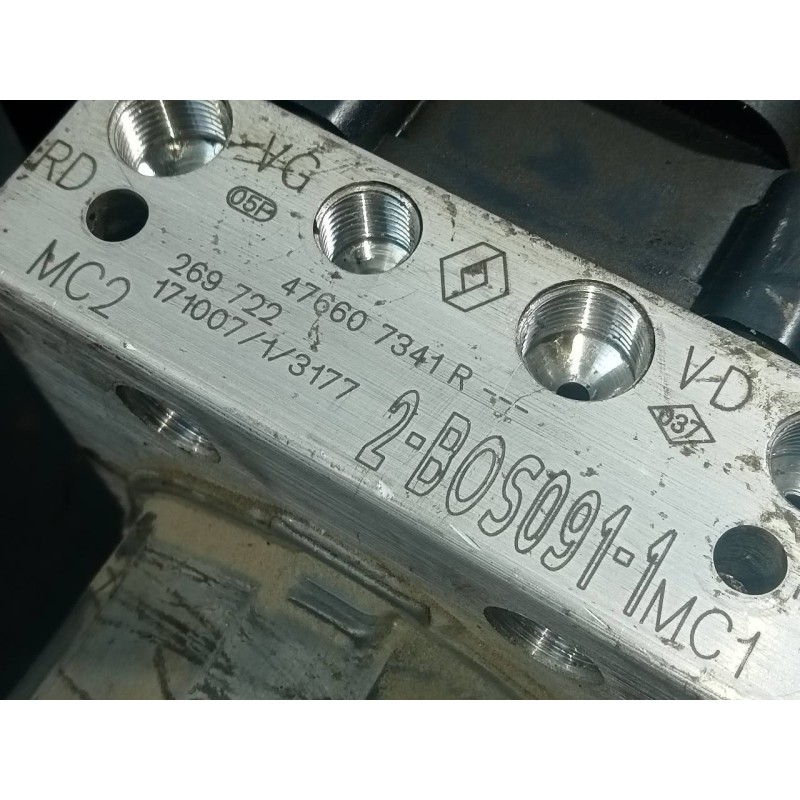 Recambio de abs para renault clio iv dynamique referencia OEM IAM 476607341R 269722 P3-B9-17-1