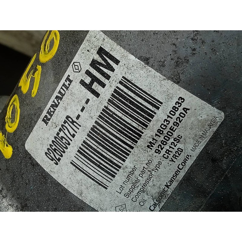 Recambio de compresor aire acondicionado para dacia lodgy stepway referencia OEM IAM 926005727R  P3-B2-2-4