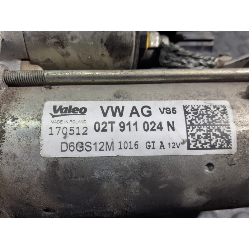 Recambio de motor arranque para seat ibiza (6j5) fr referencia OEM IAM 02T911024N D6GS12M P3-B7-4-3