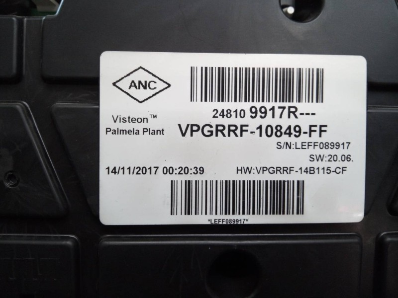 Recambio de cuadro instrumentos para renault clio iv dynamique referencia OEM IAM 248109917R  E2-A1-18-2
