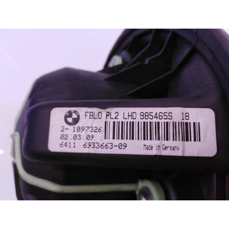 Recambio de ventilador calefaccion para bmw serie 1 berlina (e81/e87) 118i referencia OEM IAM 985465S18 693366309 E3-A2-39-3