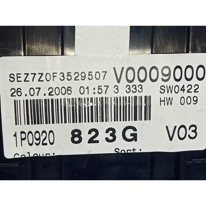 Recambio de cuadro instrumentos para seat leon (1p1) stylance / style referencia OEM IAM 1P0920823G  E2-A1-34-1