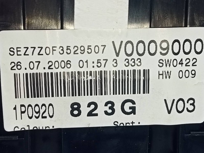 Recambio de cuadro instrumentos para seat leon (1p1) stylance / style referencia OEM IAM 1P0920823G  E2-A1-34-1