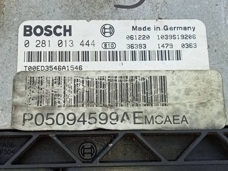 Recambio de centralita motor uce para jeep compass limited referencia OEM IAM P05094599AE 0281013444 E3-B6-22-2