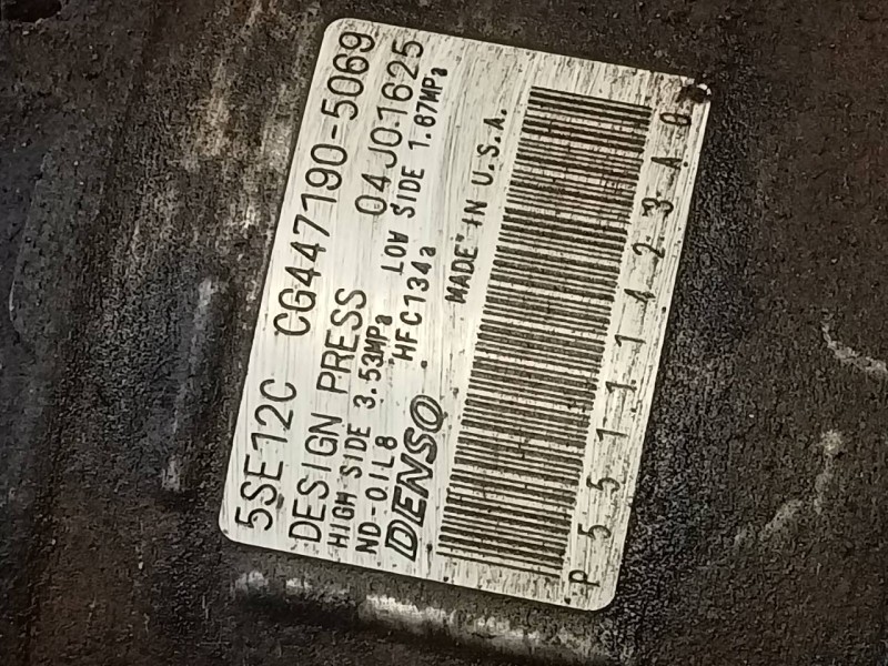 Recambio de compresor aire acondicionado para jeep compass limited referencia OEM IAM CG4471905069 5SE12C P3-B2-7-3