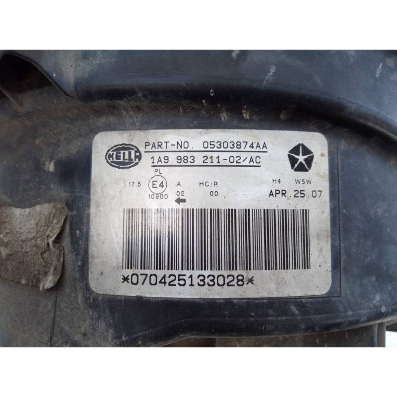 Recambio de faro derecho para jeep compass limited referencia OEM IAM 05303874AA 1A9983211 E1-B5-39-2