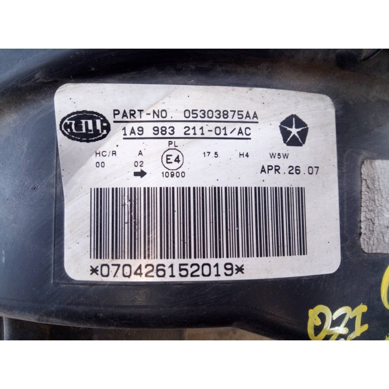 Recambio de faro izquierdo para jeep compass limited referencia OEM IAM 05303875AA 1A9983211 E1-B5-39-2