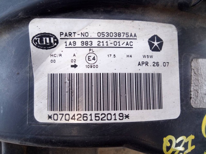 Recambio de faro izquierdo para jeep compass limited referencia OEM IAM 05303875AA 1A9983211 E1-B5-39-2