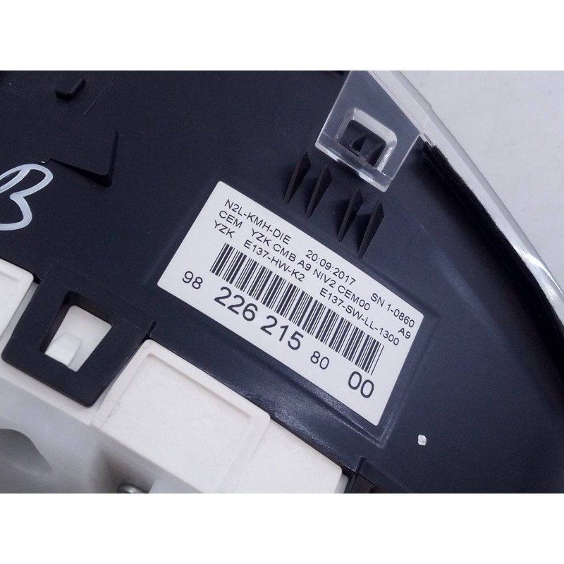 Recambio de cuadro instrumentos para peugeot 208 active referencia OEM IAM 9822621580  E3-B2-29-1