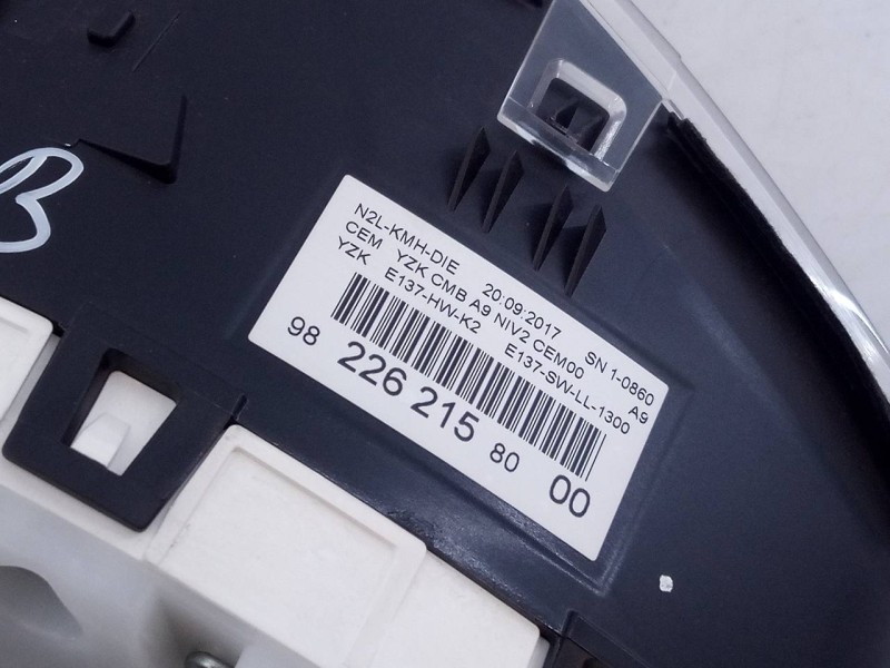 Recambio de cuadro instrumentos para peugeot 208 active referencia OEM IAM 9822621580  E3-B2-29-1