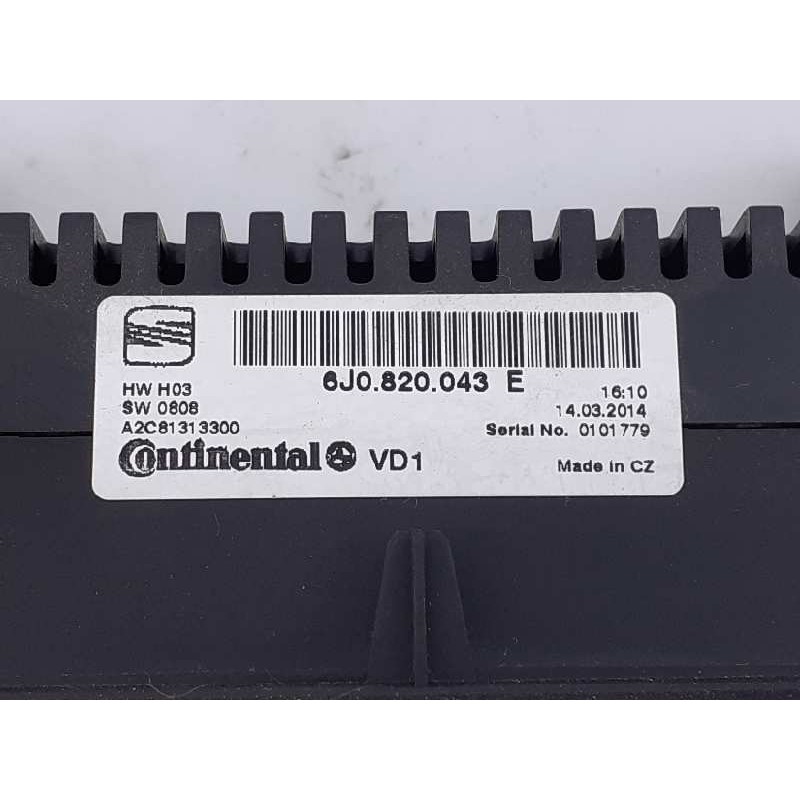 Recambio de mando climatizador para seat ibiza (6j5) stylance / style referencia OEM IAM 6J0820043E  E2-A1-1-2