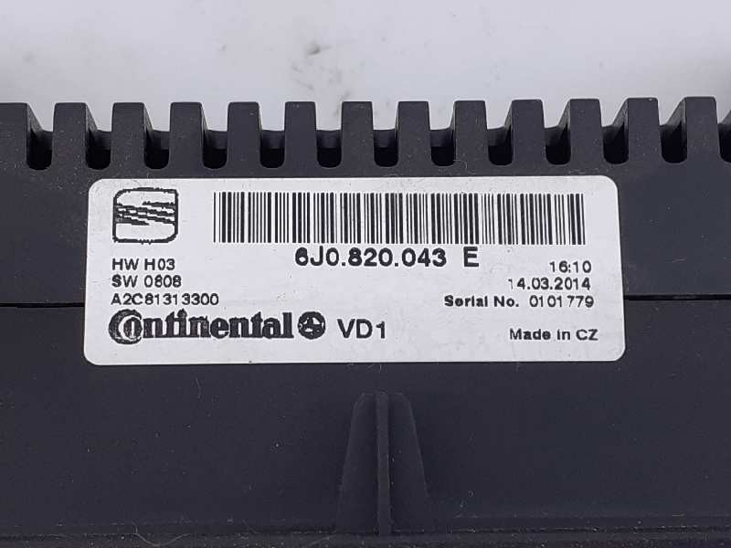 Recambio de mando climatizador para seat ibiza (6j5) stylance / style referencia OEM IAM 6J0820043E  E2-A1-1-2