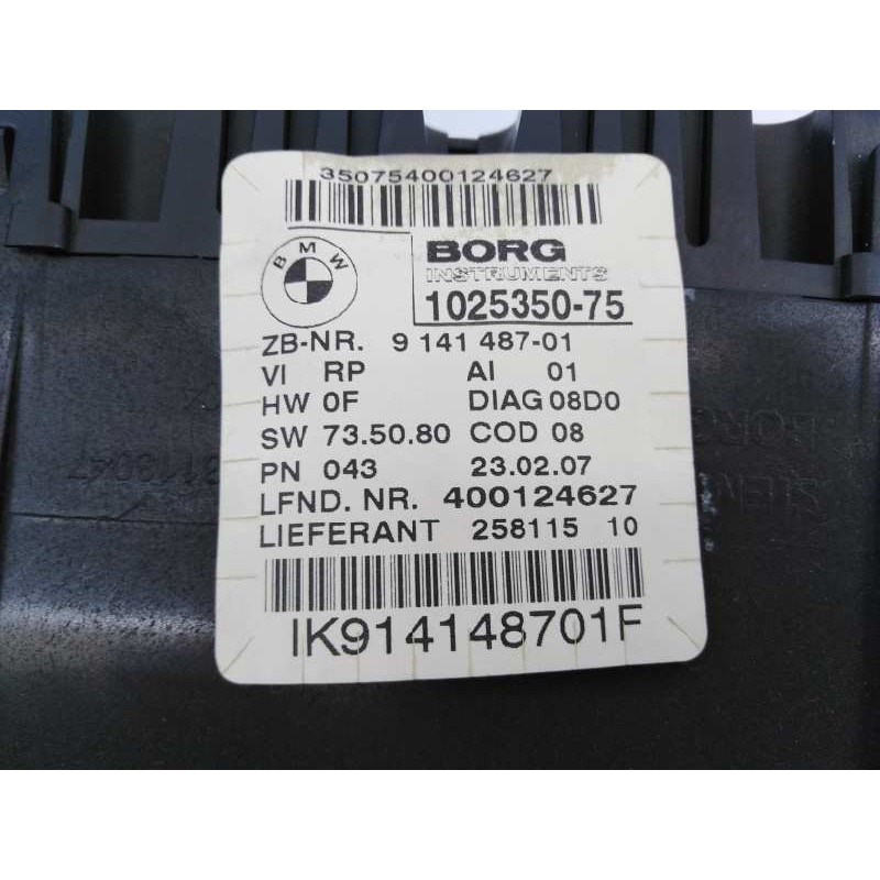 Recambio de cuadro instrumentos para bmw serie 3 touring (e91) 320d referencia OEM IAM 102535075 914148701 E3-A2-29-3