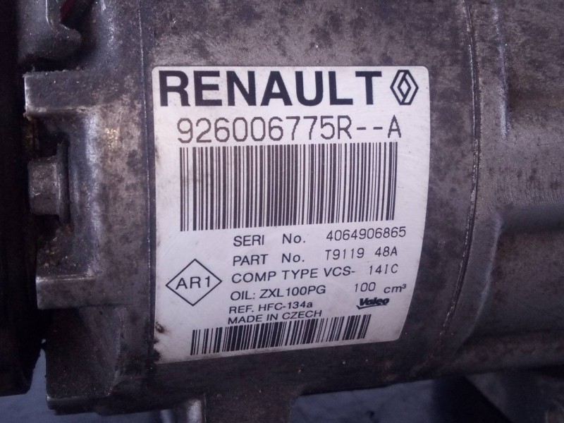 Recambio de compresor aire acondicionado para dacia logan ii ambiance referencia OEM IAM 926006775R 4064906865 P3-B2-2-1