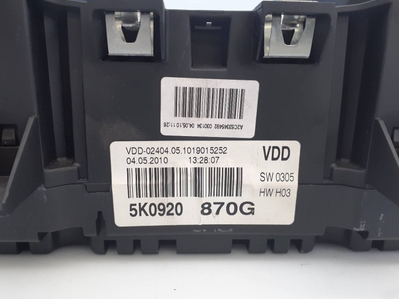 Recambio de cuadro instrumentos para volkswagen golf vi (5k1) advance referencia OEM IAM 5K0920870G  E2-A1-18-8