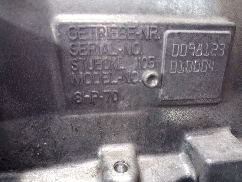 Recambio de caja cambios para iveco daily furgón fg h2 33 s ... v batalla 3520 referencia OEM IAM 8HP70 0098123 M1-B3-31