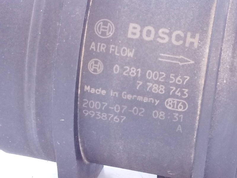 Recambio de caudalimetro para bmw serie 3 coupe (e92) e92 coupé 320d referencia OEM IAM 7788743 0281002567 E3-A2-24-3