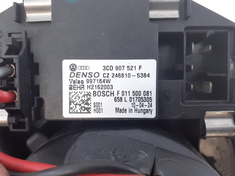 Recambio de ventilador calefaccion para volkswagen golf vi (5k1) advance referencia OEM IAM 3C0907521F F011500081 E1-B6-52-2