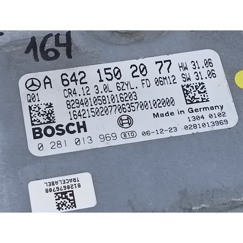 Recambio de centralita motor uce para mercedes-benz clase m (w164) 320 / 350 cdi (164.122) referencia OEM IAM A6421502077 028101