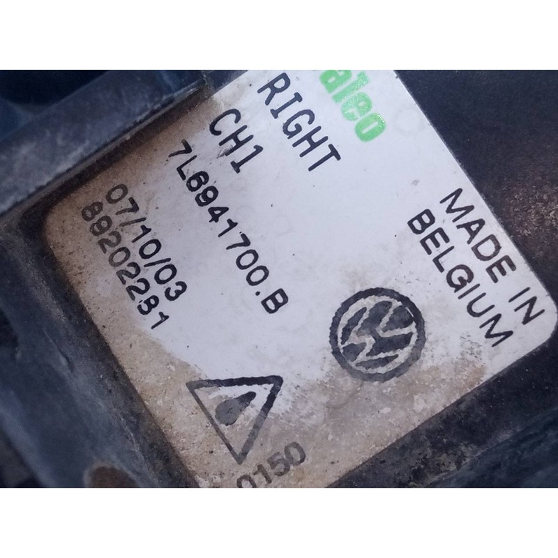 Recambio de faro antiniebla derecho para volkswagen touareg (7la) tdi r5 referencia OEM IAM 7L6941700B  E1-B6-51-1