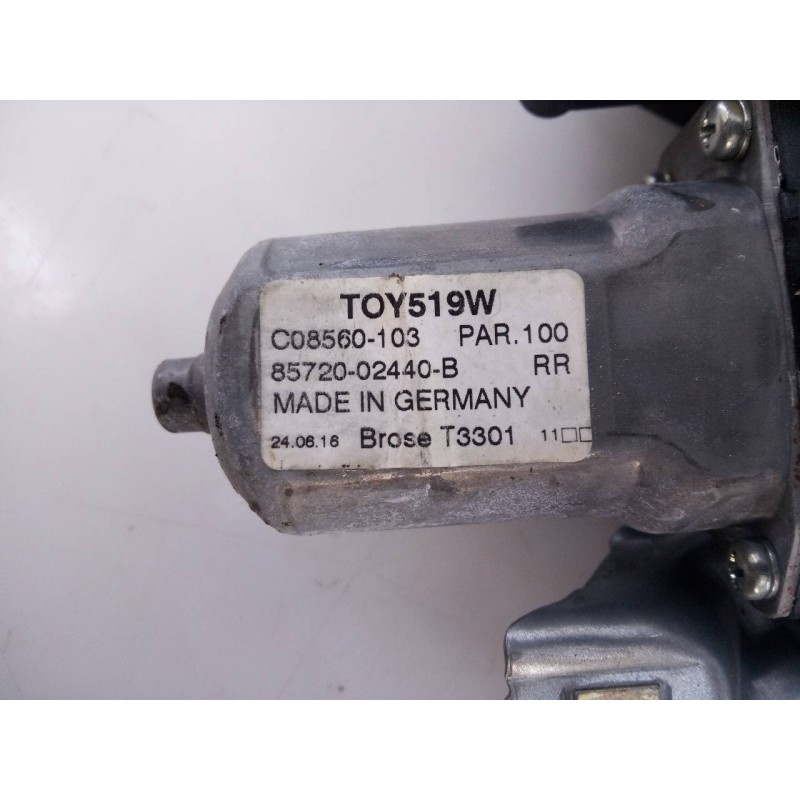 Recambio de elevalunas trasero derecho para toyota auris active referencia OEM IAM 8570202020 961919101 E2-B4-40-1