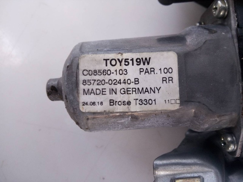 Recambio de elevalunas trasero derecho para toyota auris active referencia OEM IAM 8570202020 961919101 E2-B4-40-1