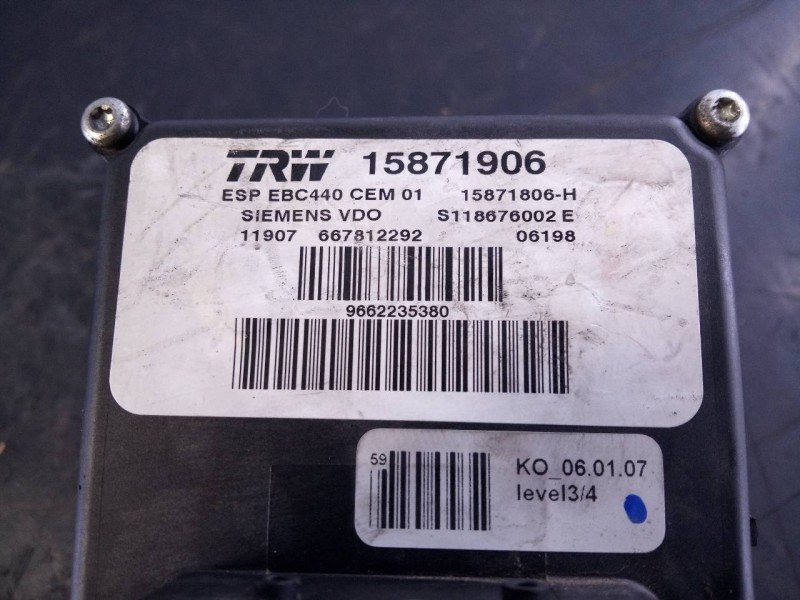Recambio de abs para citroën c6 exclusive referencia OEM IAM 9662235380 15871906 P3-B8-22-3