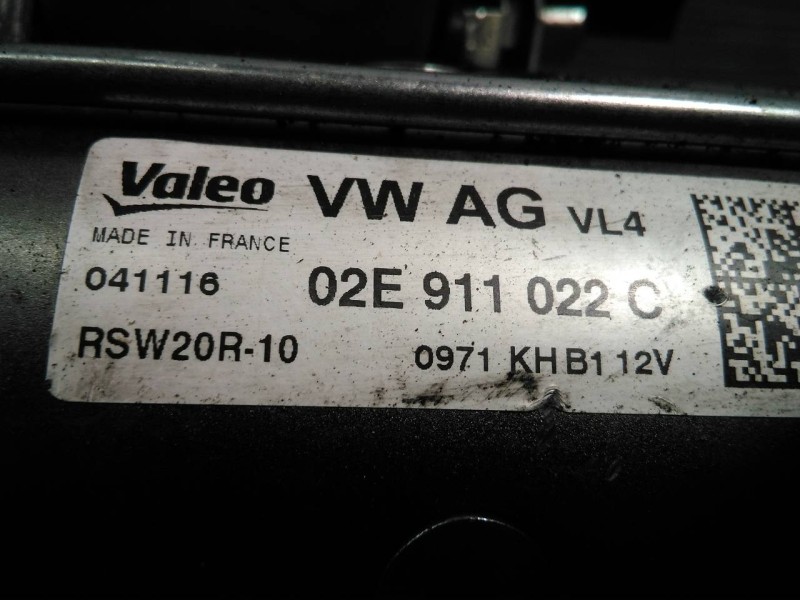 Recambio de motor arranque para volkswagen passat alltrack referencia OEM IAM 02E911022C 0971KHB1 P3-A7-10-1
