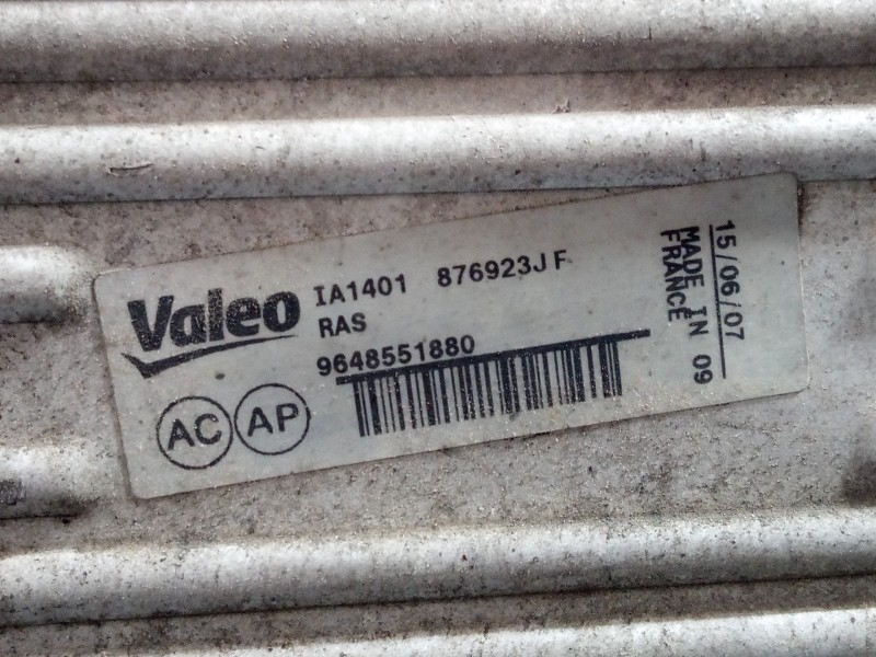 Recambio de intercooler para citroën c4 grand picasso avatar referencia OEM IAM 9648551880  P2-A11-14