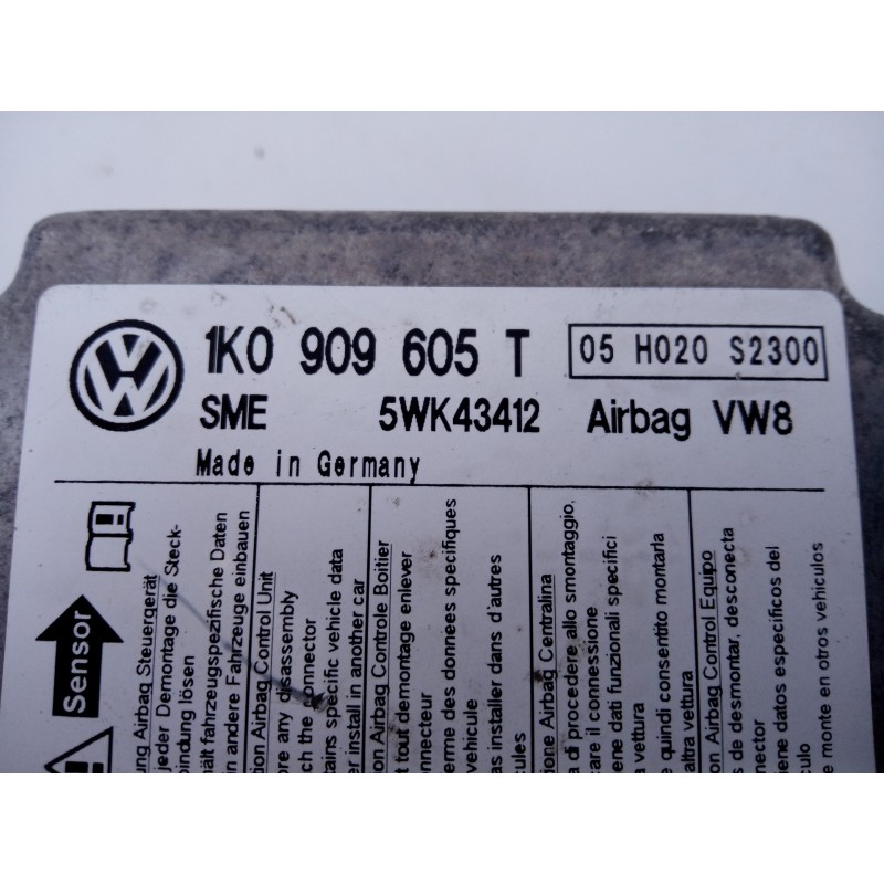 Recambio de centralita airbag para skoda octavia berlina (1z3) trend referencia OEM IAM 1K0909605T 5WK43412 E2-A1-23-2