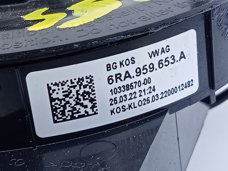 Recambio de anillo airbag para volkswagen t-cross edition referencia OEM IAM 6RA959653A  E2-A1-40-3