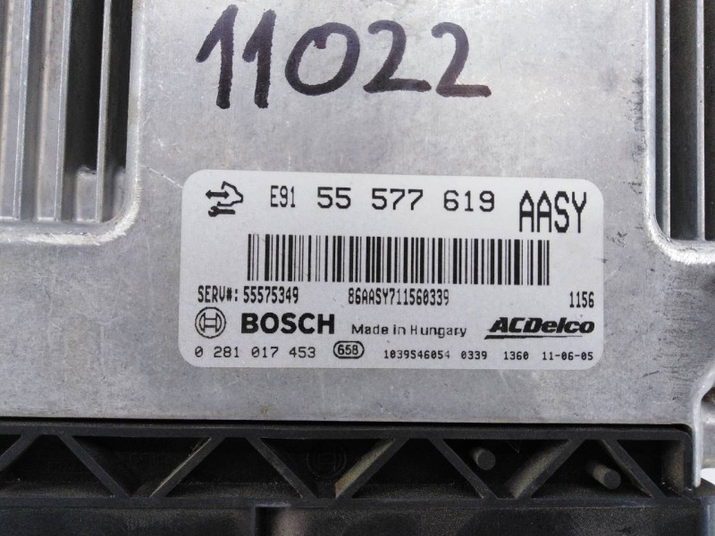 Recambio de centralita motor uce para opel insignia berlina cosmo referencia OEM IAM 55577619 0281017453 E3-A5-3-4