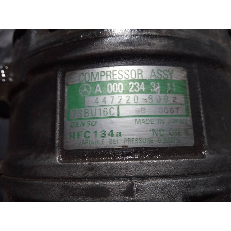 Recambio de compresor aire acondicionado para mercedes-benz clase m (w163) 270 cdi (163.113) referencia OEM IAM A0002343111 4472