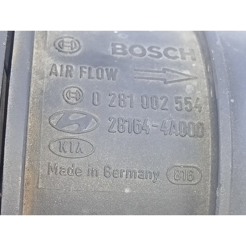 Recambio de caudalimetro para hyundai terracan (hp) 2.9 crdi gls referencia OEM IAM 281644A000 0281002554 E3-A3-45-4