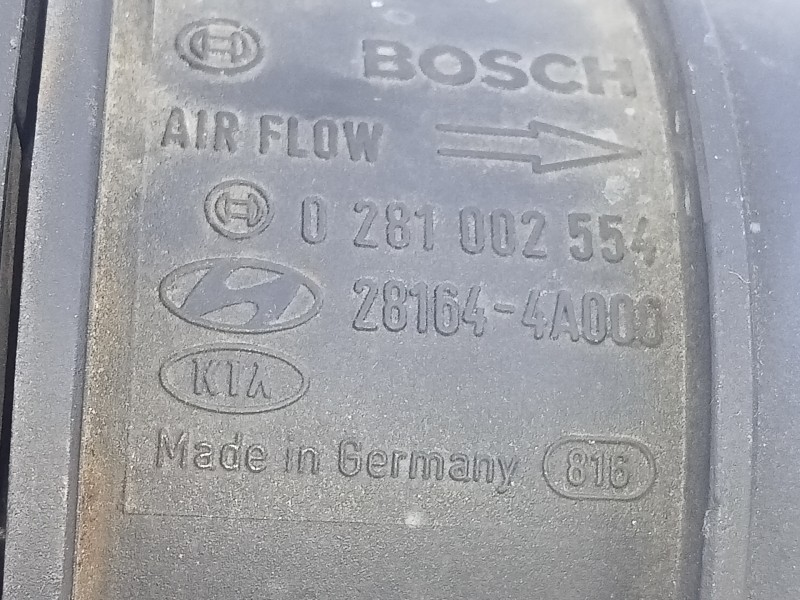 Recambio de caudalimetro para hyundai terracan (hp) 2.9 crdi gls referencia OEM IAM 281644A000 0281002554 E3-A3-45-4