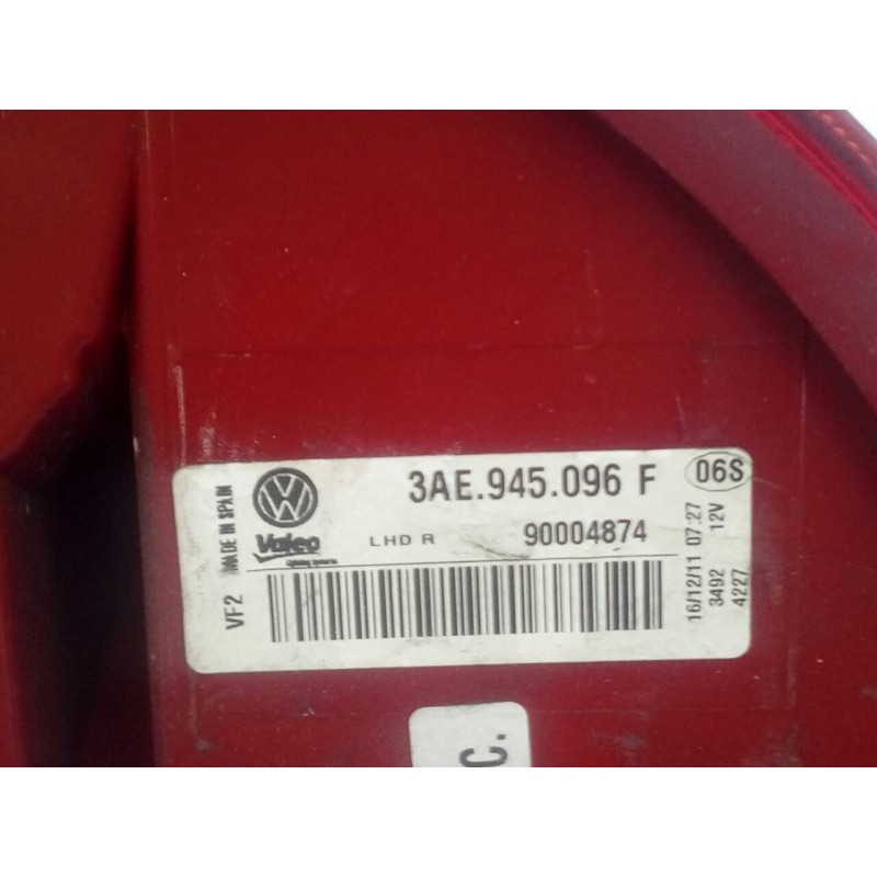 Recambio de piloto trasero derecho para volkswagen passat lim. (362) edition bluemotion referencia OEM IAM 3AE945096 90004512 E1