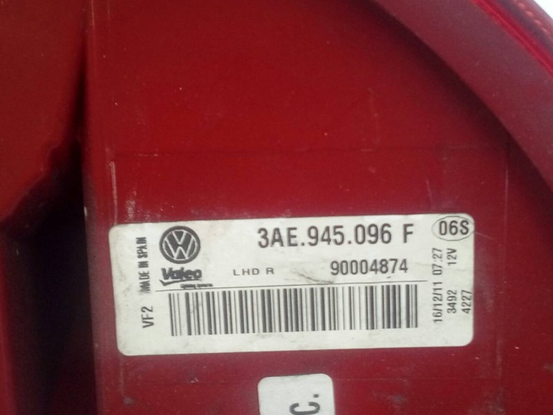 Recambio de piloto trasero derecho para volkswagen passat lim. (362) edition bluemotion referencia OEM IAM 3AE945096 90004512 E1