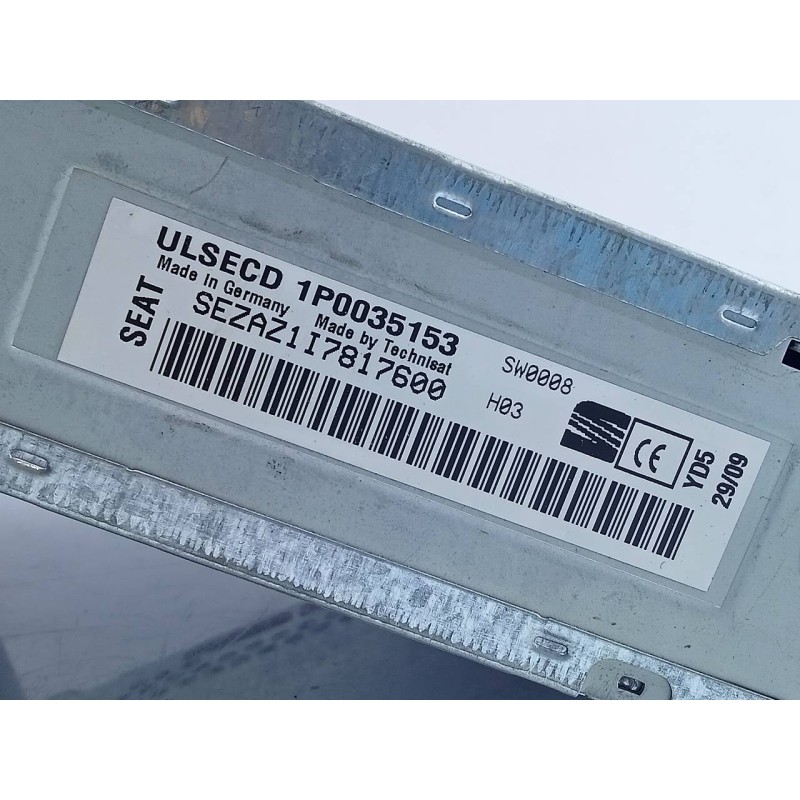 Recambio de sistema audio / radio cd para seat leon (1p1) emocion referencia OEM IAM 1P0035153  E2-A1-39-7