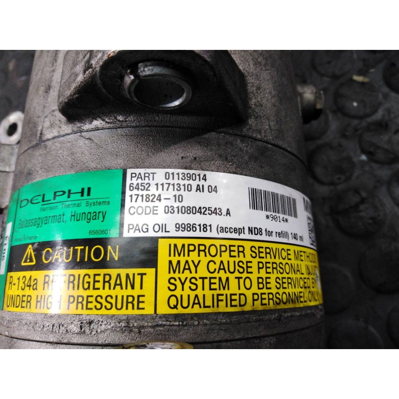 Recambio de compresor aire acondicionado para bmw mini cabrio (r52) cooper referencia OEM IAM 01139014 03108042543A P3-B2-9-1