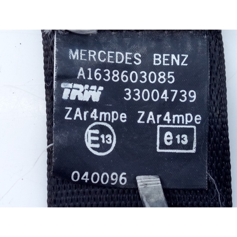 Recambio de cinturon seguridad delantero derecho para mercedes-benz clase m (w163) 270 cdi (163.113) referencia OEM IAM A1638603