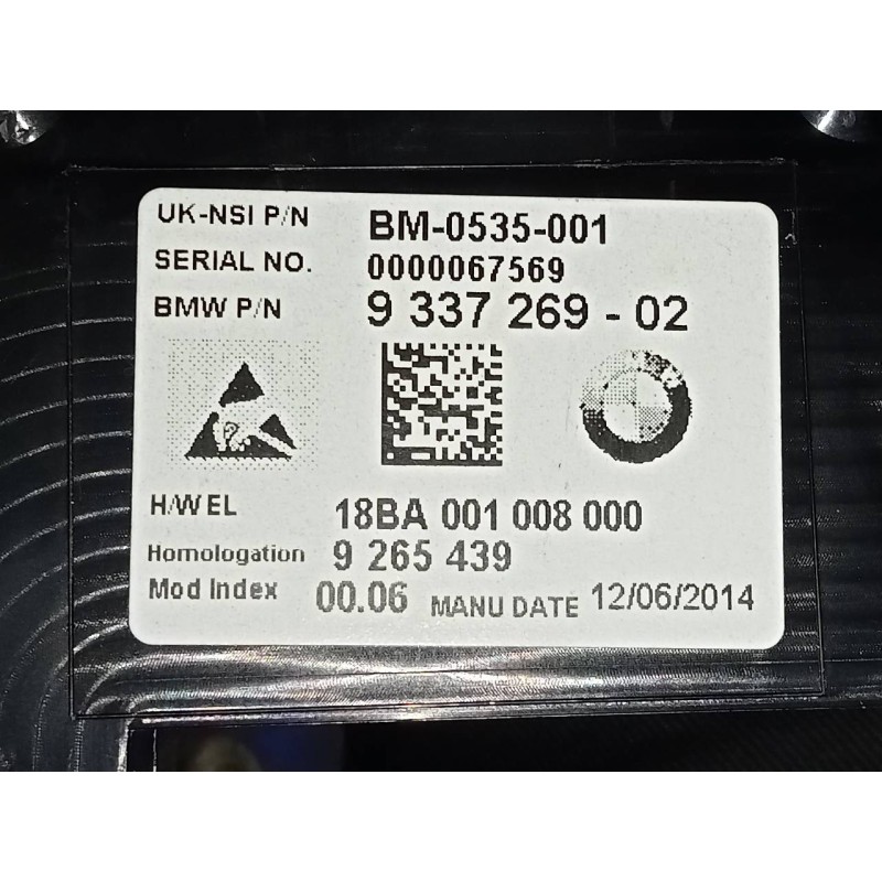 Recambio de cuadro instrumentos para mini mini (f56) one referencia OEM IAM 933726902 9265439 E3-A2-40-1