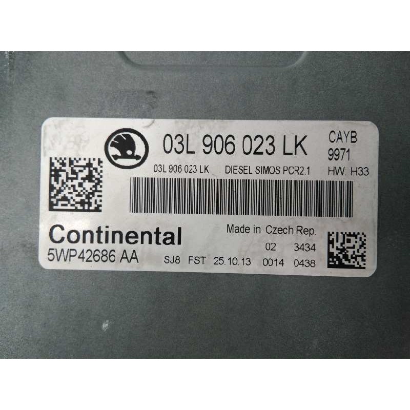 Recambio de centralita motor uce para skoda spaceback (5h) ambition referencia OEM IAM 03L906023LK 5WP42686 E2-A1-23-4