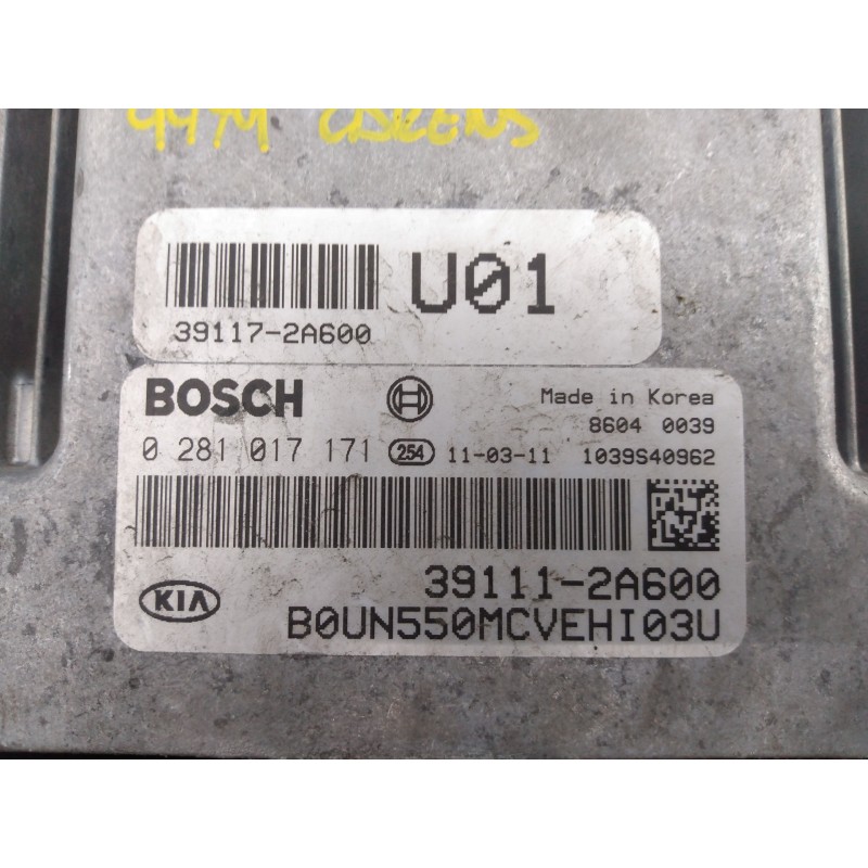 Recambio de centralita motor uce para kia carens (un) active referencia OEM IAM 391112A600 0281017171 E3-A3-24-2