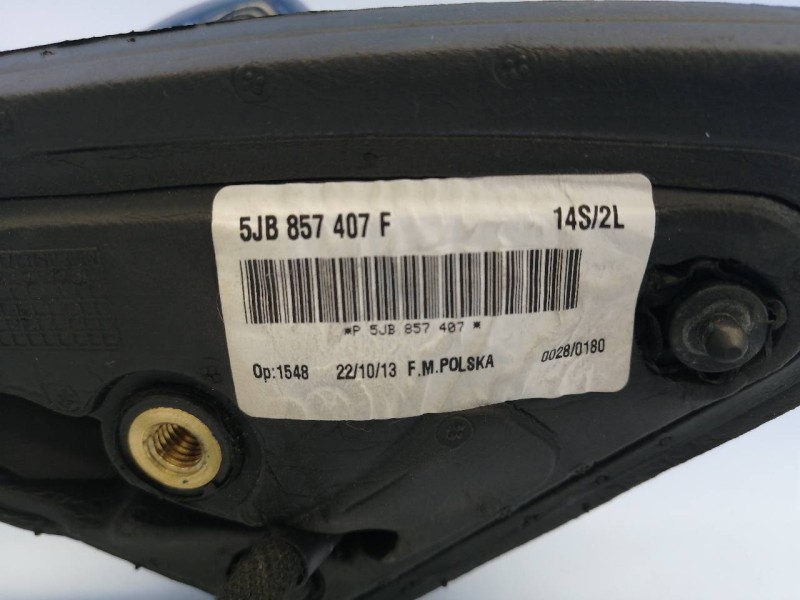 Recambio de retrovisor izquierdo electrico para skoda spaceback (5h) ambition referencia OEM IAM 5JB857407F  E1-A5-3-2