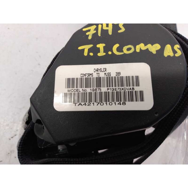 Recambio de cinturon seguridad trasero izquierdo para chrysler jeep compass limited 4x4 referencia OEM IAM TA4217010148 60546030